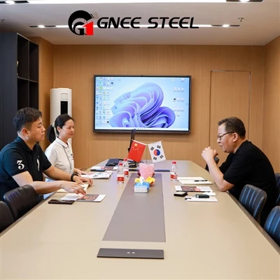 Korejas klienti nāk pie GNEE STEEL cinkotajām tērauda plāksnēm